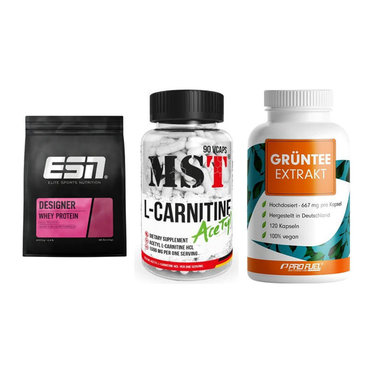 Definitionsphase-Set: ESN Designer + MST L-Carnitin + ProFuel Grünte – alle enthaltenen Artikel