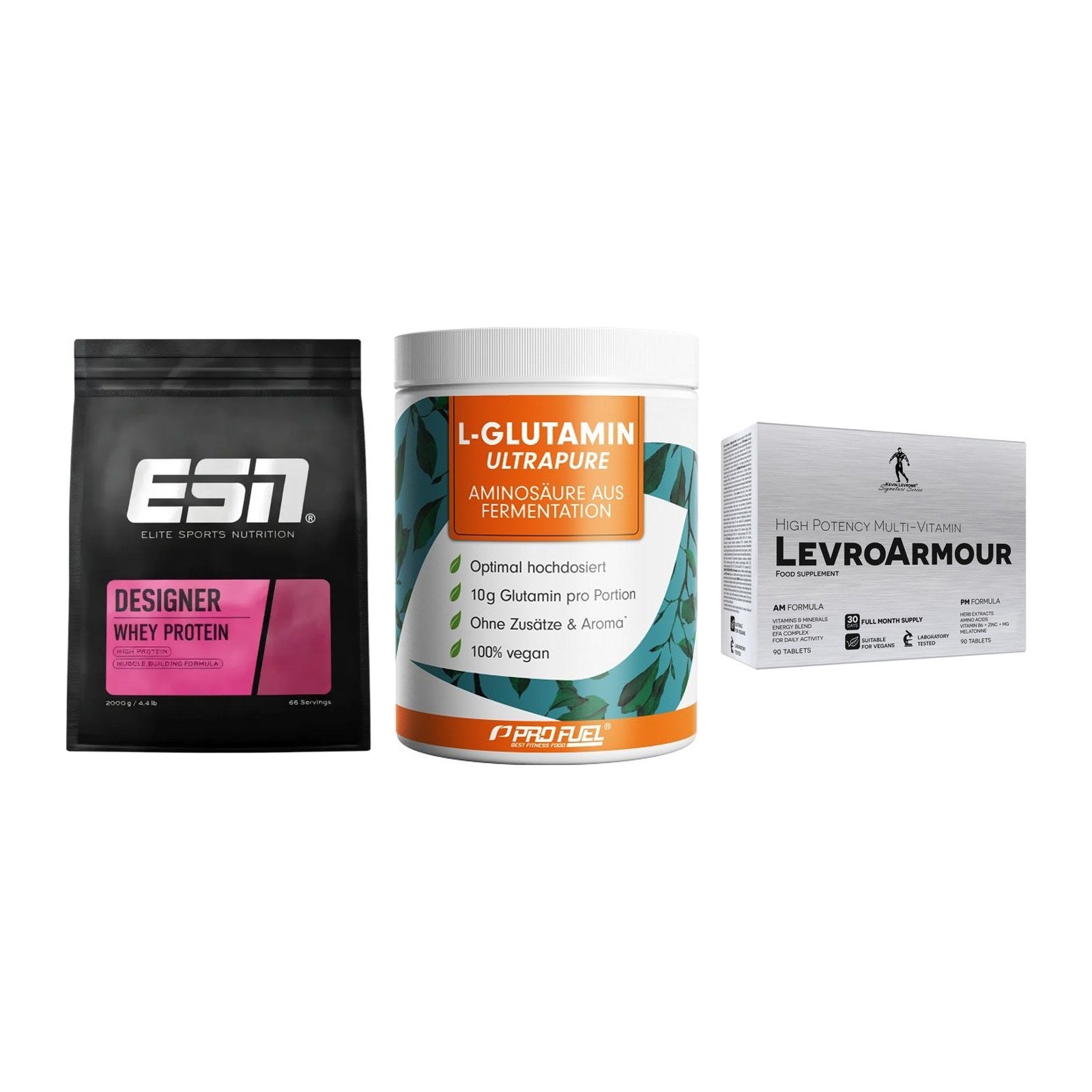 Definitionsphase-Set: ESN Designer + ProFuel Glutam + Kevin Levrone – alle enthaltenen Artikel
