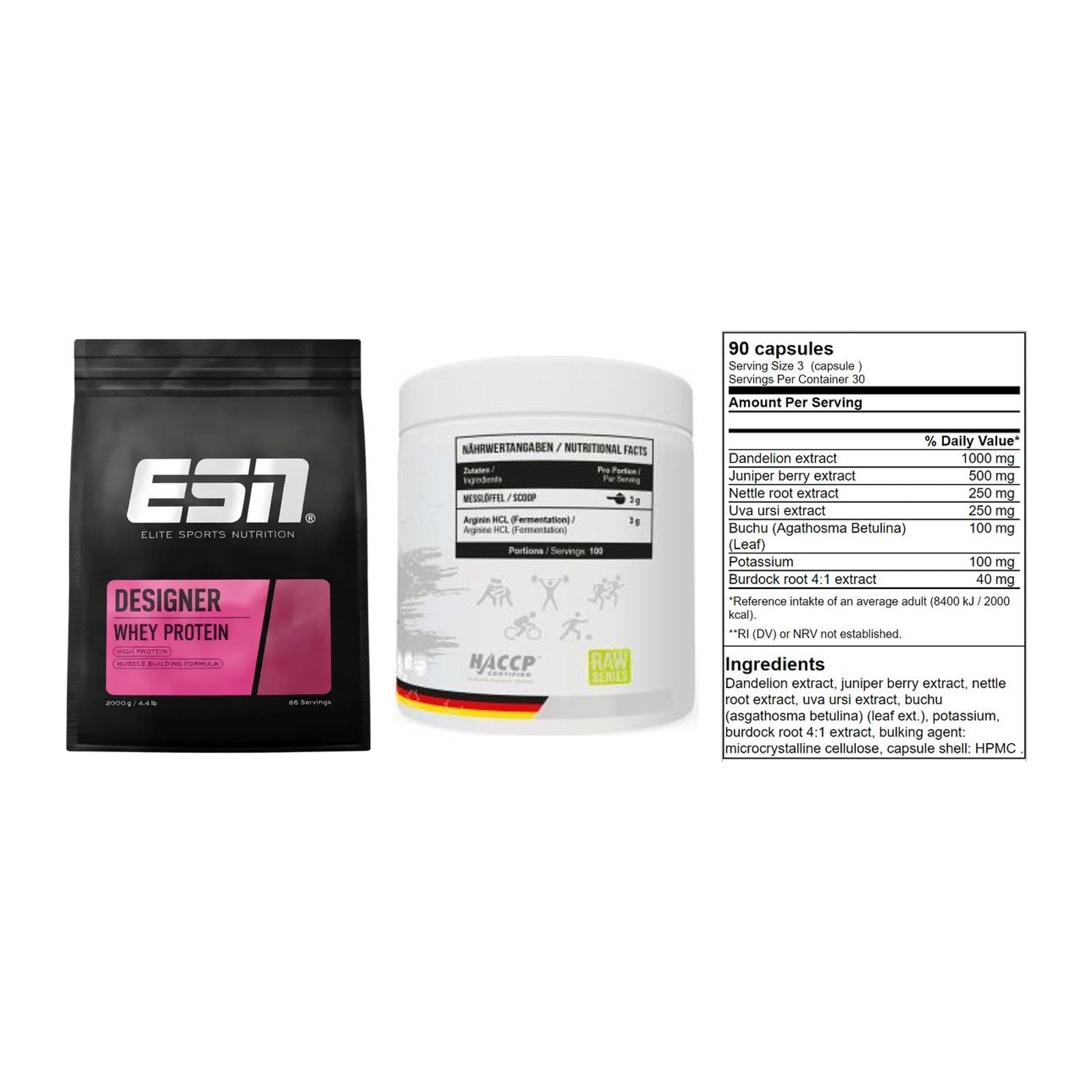 Definitionsphase-Set: ESN Designer + MST Arginine + GN Shred Cuts – alle enthaltenen Artikel