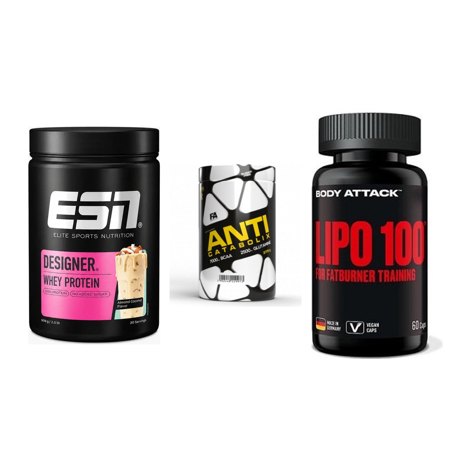 Definitionsphase-Set: ESN Designer + FA Nutrition + Body Attack – alle enthaltenen Artikel