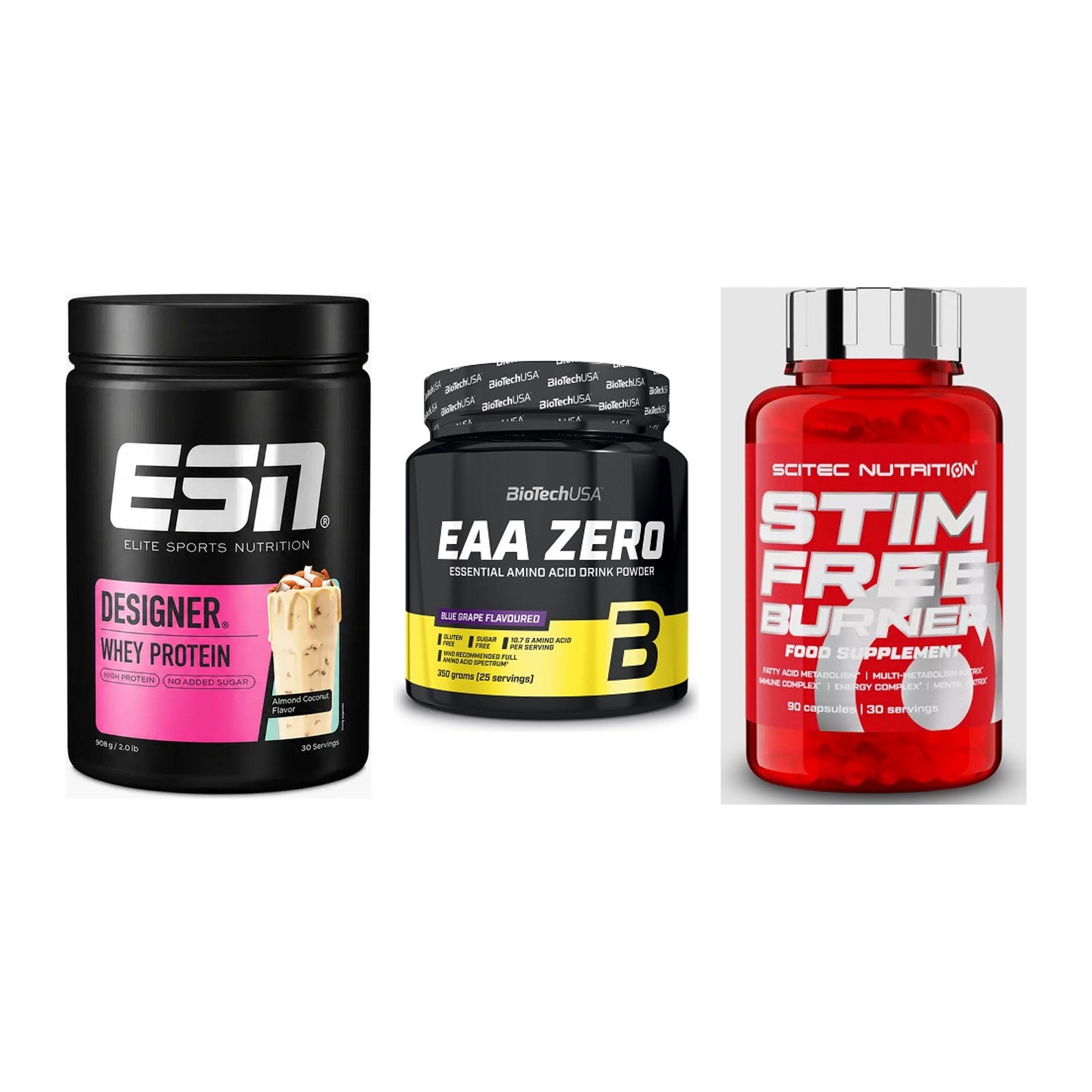 Definitionsphase-Set: ESN Designer + BioTech EAA + Scitec Stim – alle enthaltenen Artikel