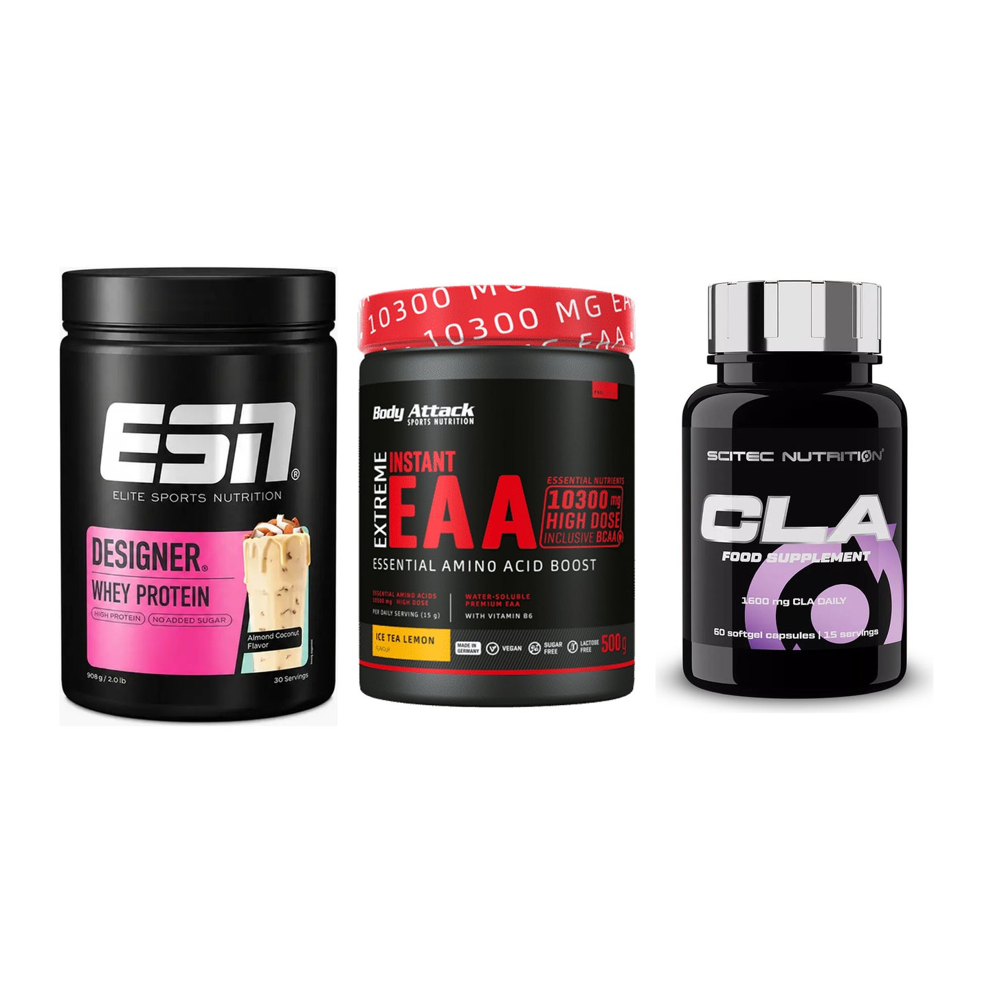 Definitionsphase-Set: ESN Designer + Body Attack + Scitec CLA – alle enthaltenen Artikel