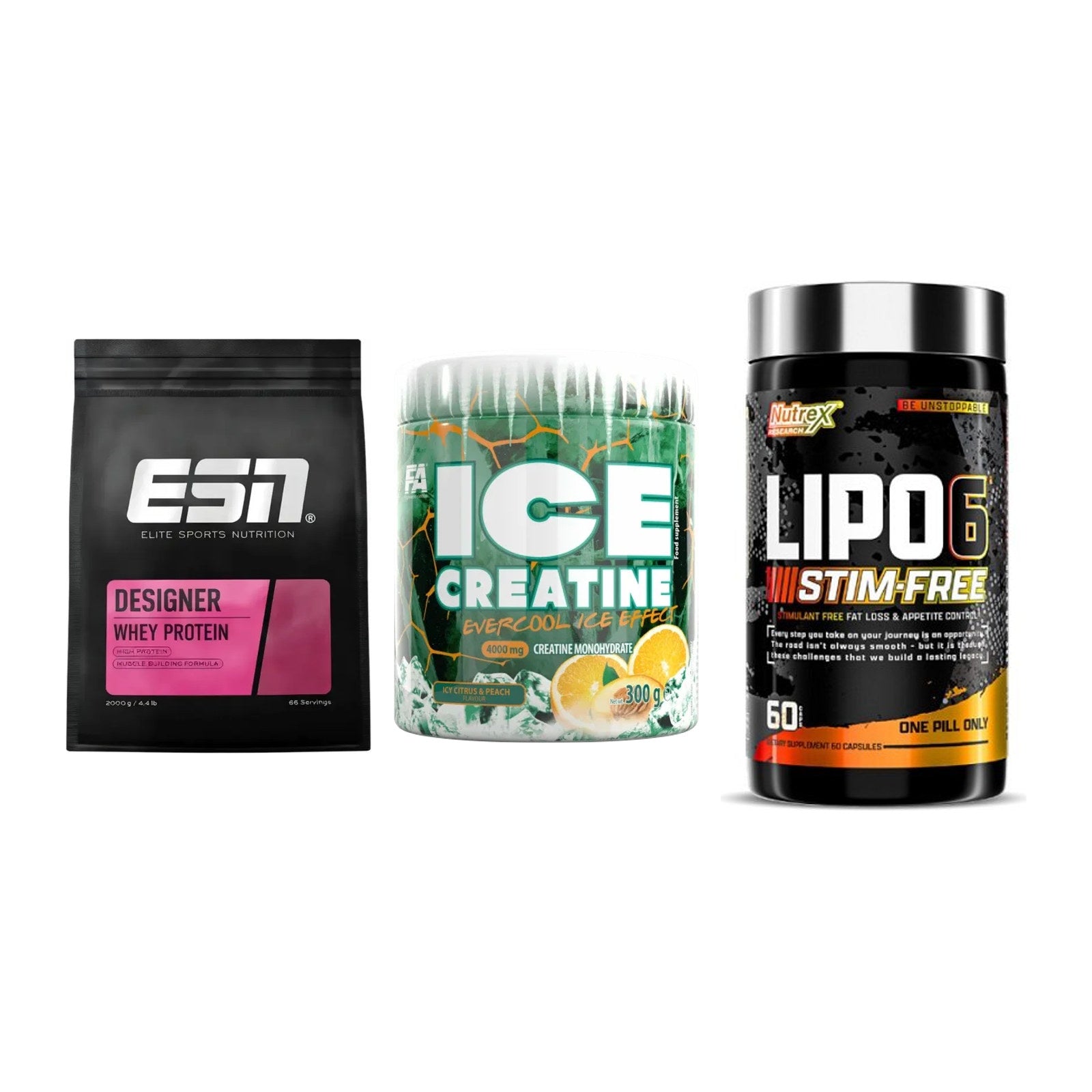 Definitionsphase-Set: ESN Designer + FA Nutrition + Nutrex Lipo 6 – alle enthaltenen Artikel