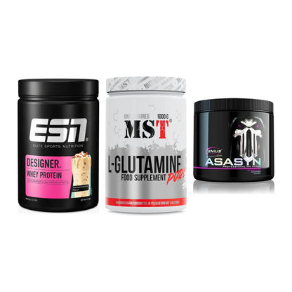 Definitionsphase-Set: ESN Designer + MST Glutamine + Genius Nutriti – alle enthaltenen Artikel