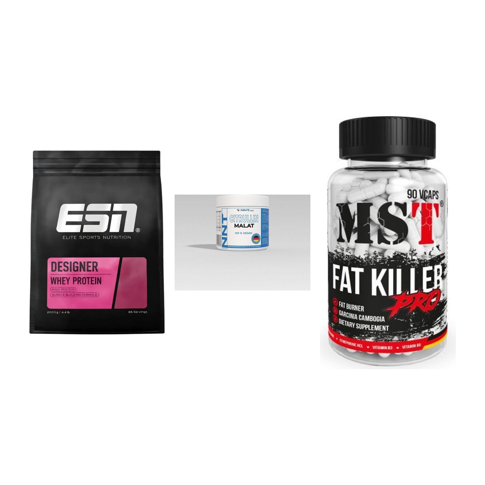 Definitionsphase-Set: ESN Designer + NNT Citrullin + MST Fat Killer – alle enthaltenen Artikel