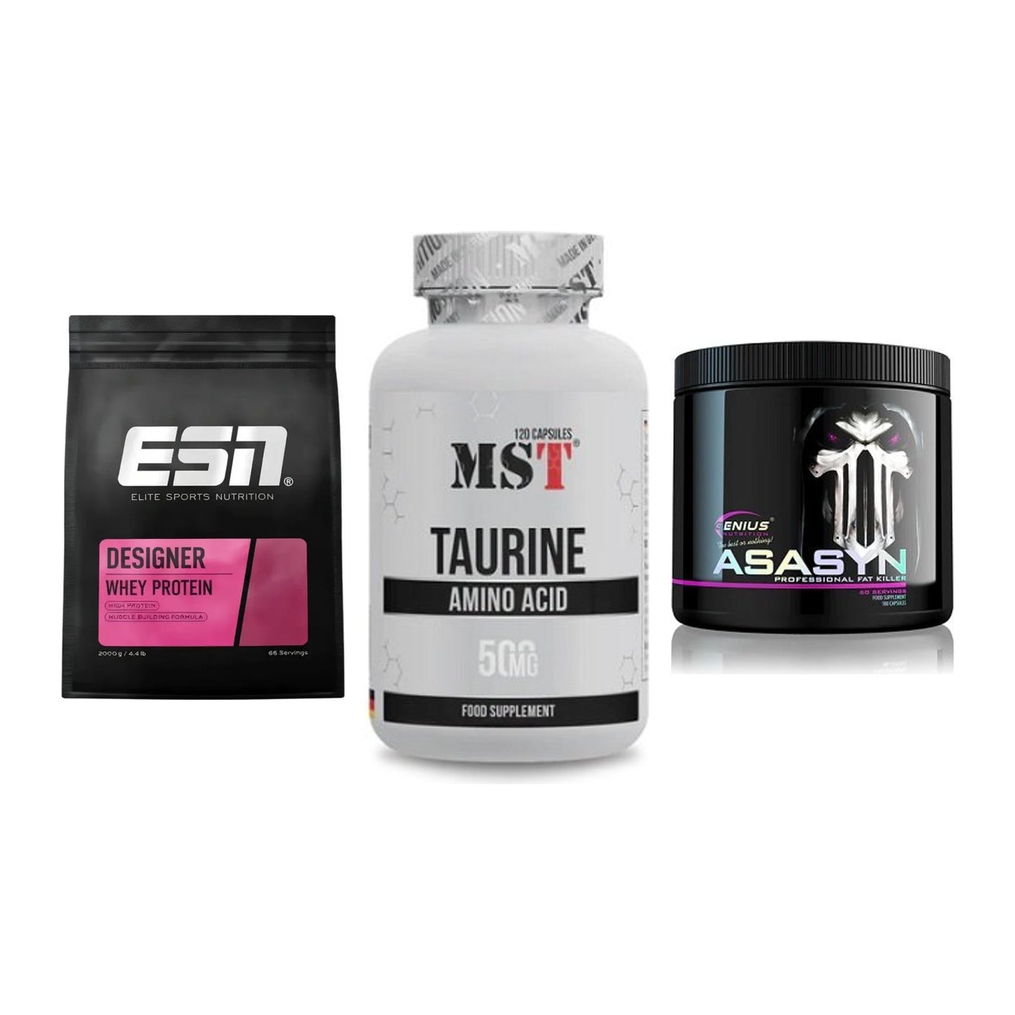 Definitionsphase-Set: ESN Designer + MST Taurine + Genius Nutriti – alle enthaltenen Artikel