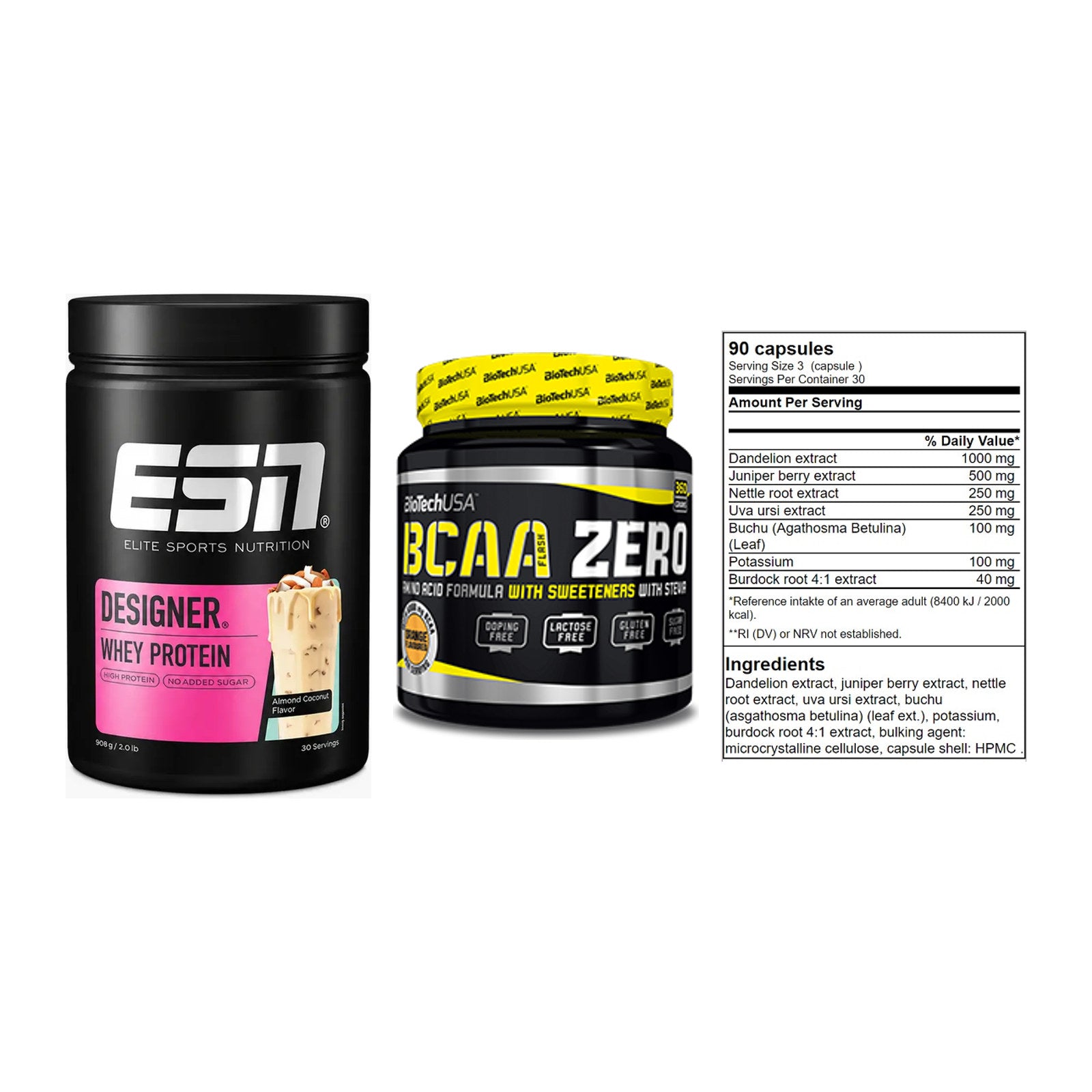 Definitionsphase-Set: ESN Designer + BioTech BCAA + GN Shred Cuts – alle enthaltenen Artikel