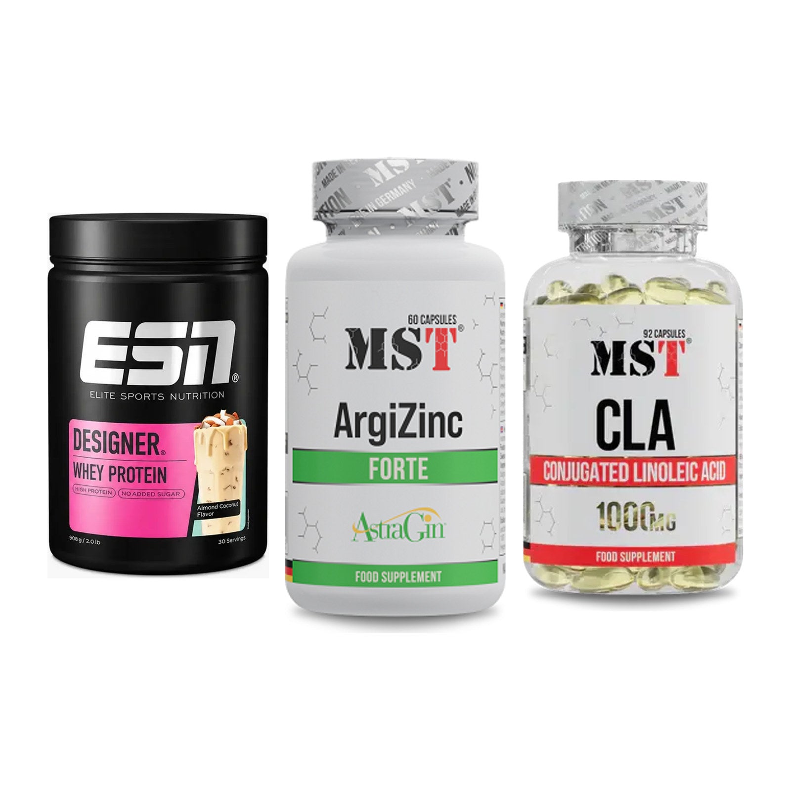 Definitionsphase-Set: ESN Designer + MST ArgiZinc + MST CLA 1000mg – alle enthaltenen Artikel