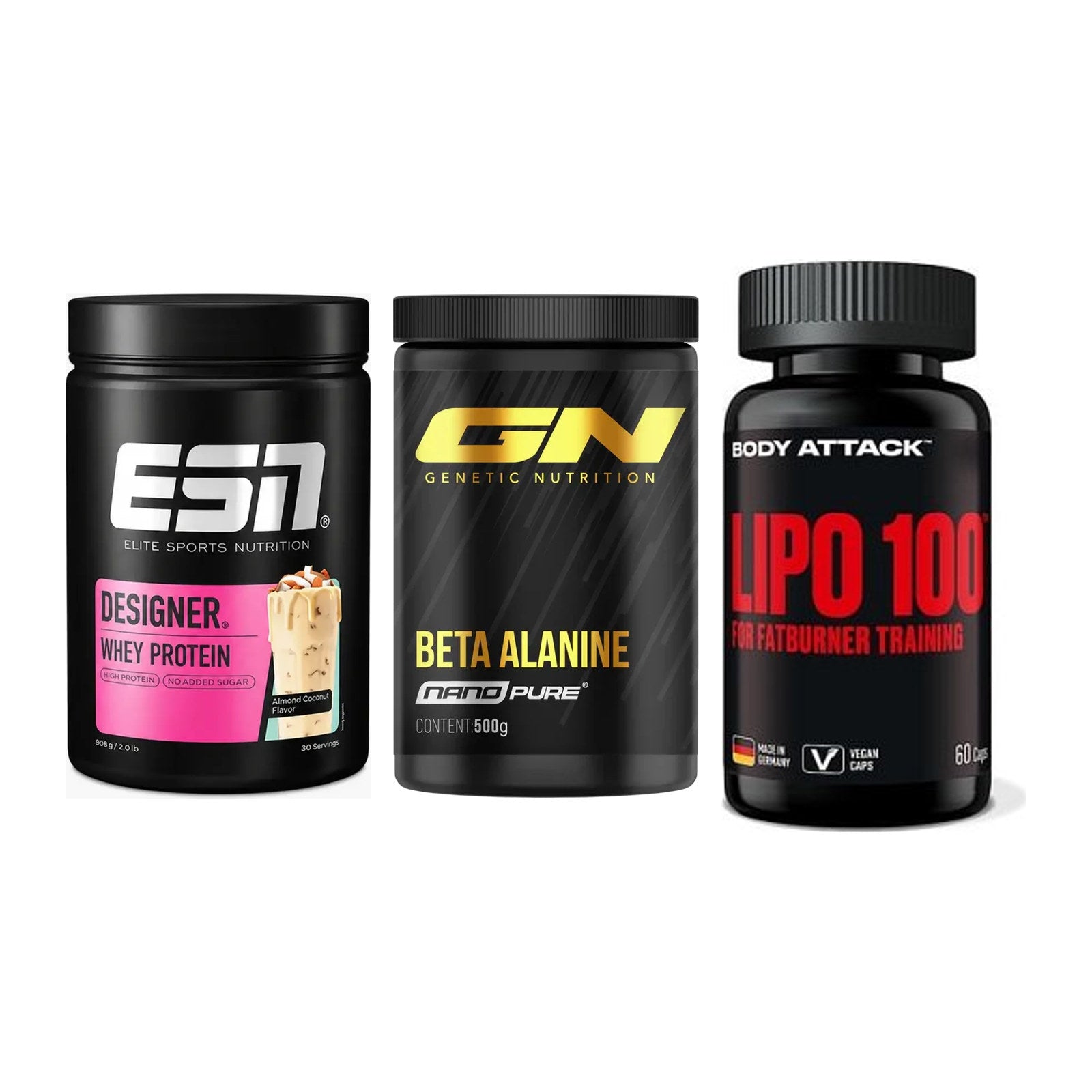 Definitionsphase-Set: ESN Designer + GN Nano Beta + Body Attack – alle enthaltenen Artikel
