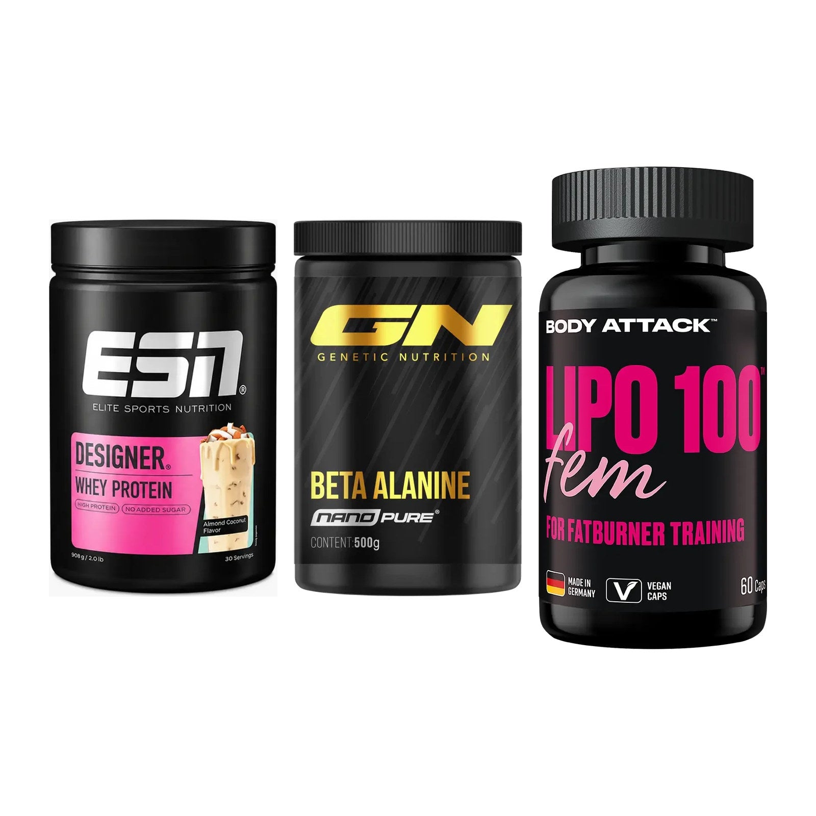 Definitionsphase-Set: ESN Designer + GN Nano Beta + Body Attack – alle enthaltenen Artikel