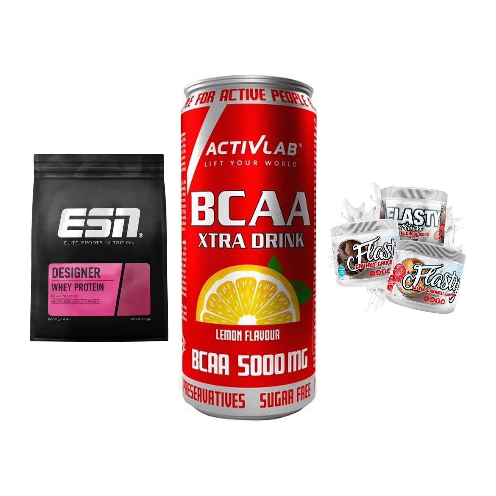 Definitionsphase-Set: ESN Designer + Activlab BCAA + Sinob Flasty – alle enthaltenen Artikel