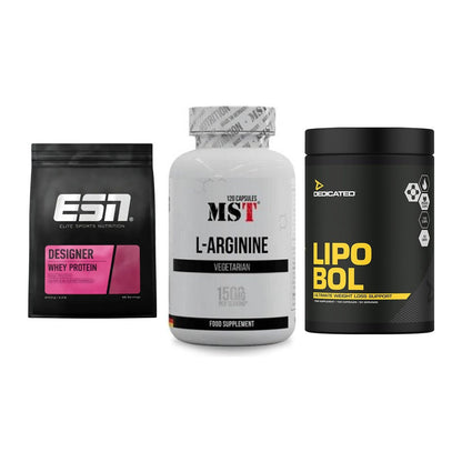 Definitionsphase-Set: ESN Designer + MST L-Arginine + Dedicated – alle enthaltenen Artikel