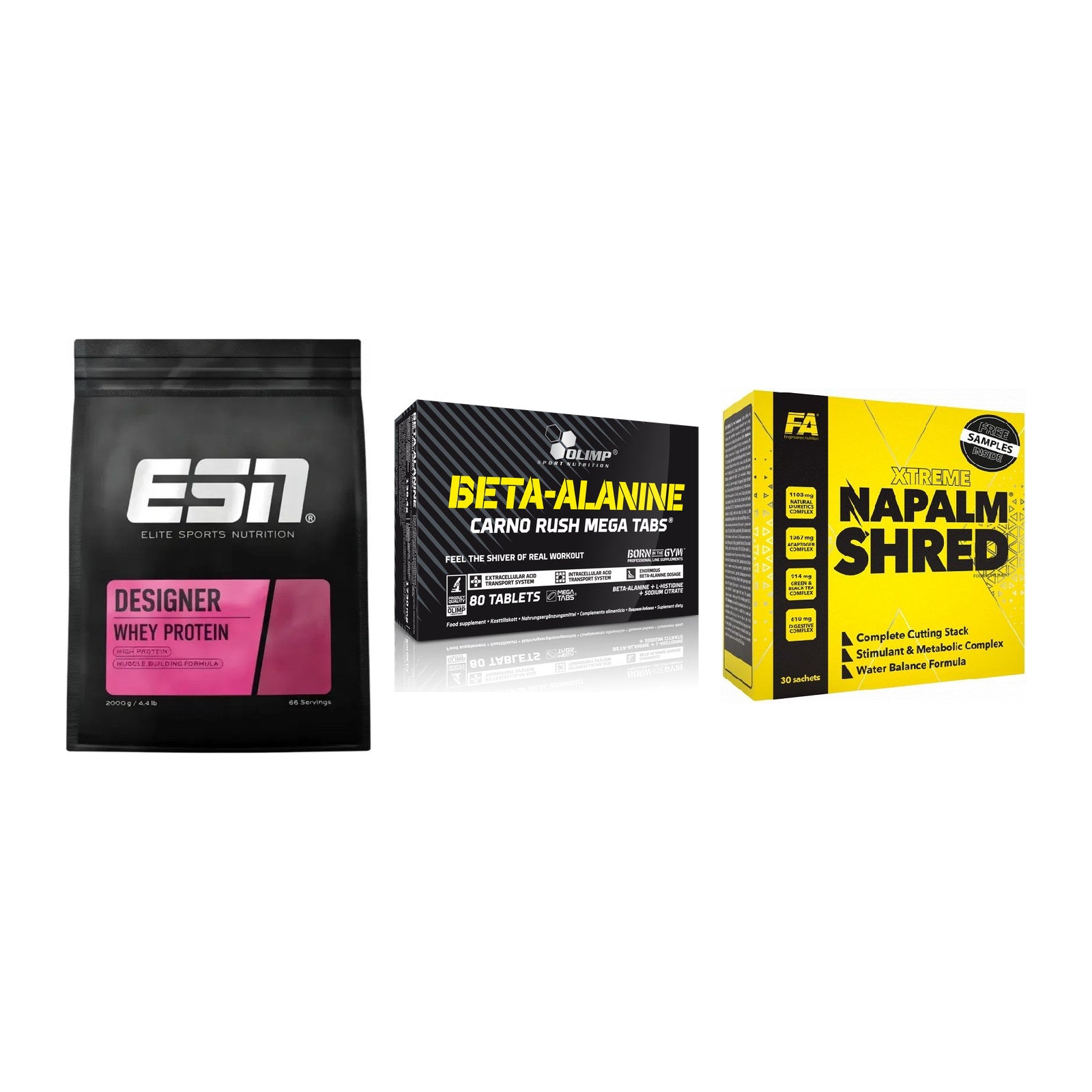 Definitionsphase-Set: ESN Designer + Olimp Beta-Ala + FA Nutrition – alle enthaltenen Artikel
