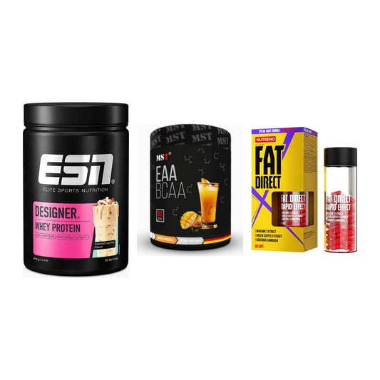 Definitionsphase-Set: ESN Designer + MST EAA & BCAA + Nutrend Fat – alle enthaltenen Artikel