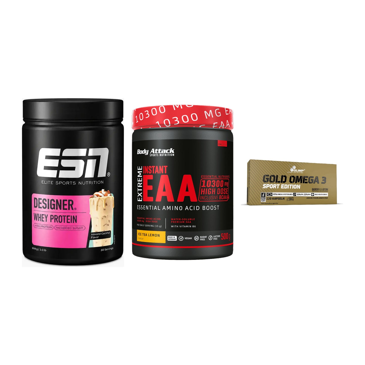 Definitionsphase-Set: ESN Designer + Body Attack + Olimp Omega 3 – alle enthaltenen Artikel