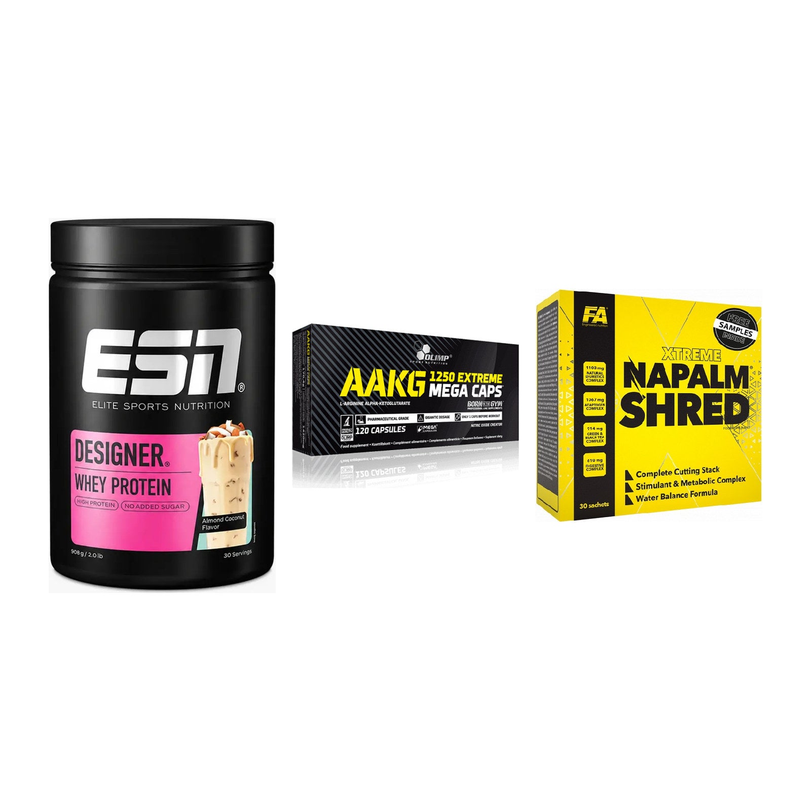Definitionsphase-Set: ESN Designer + Olimp AAKG + FA Nutrition – alle enthaltenen Artikel