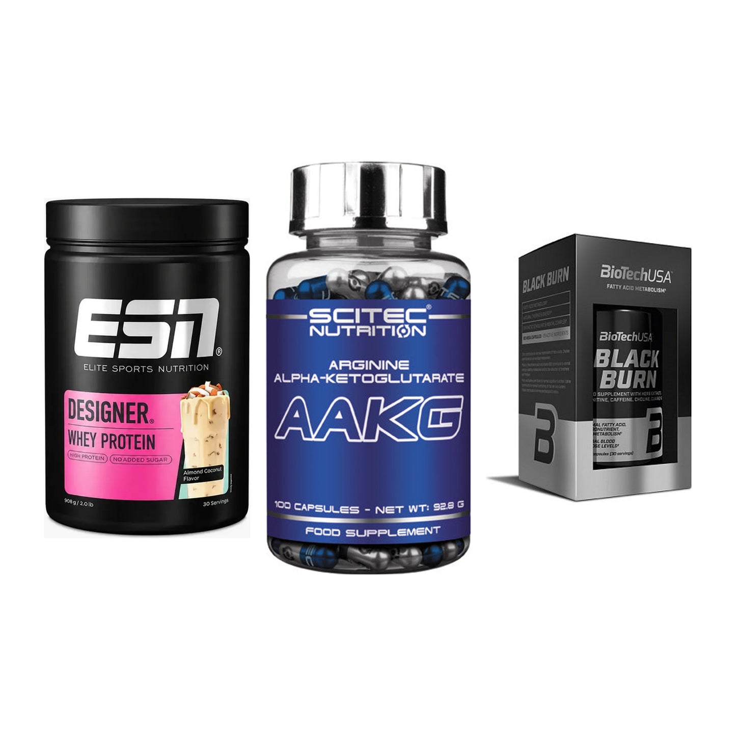 Definitionsphase-Set: ESN Designer + Scitec AAKG + BioTech Black – alle enthaltenen Artikel