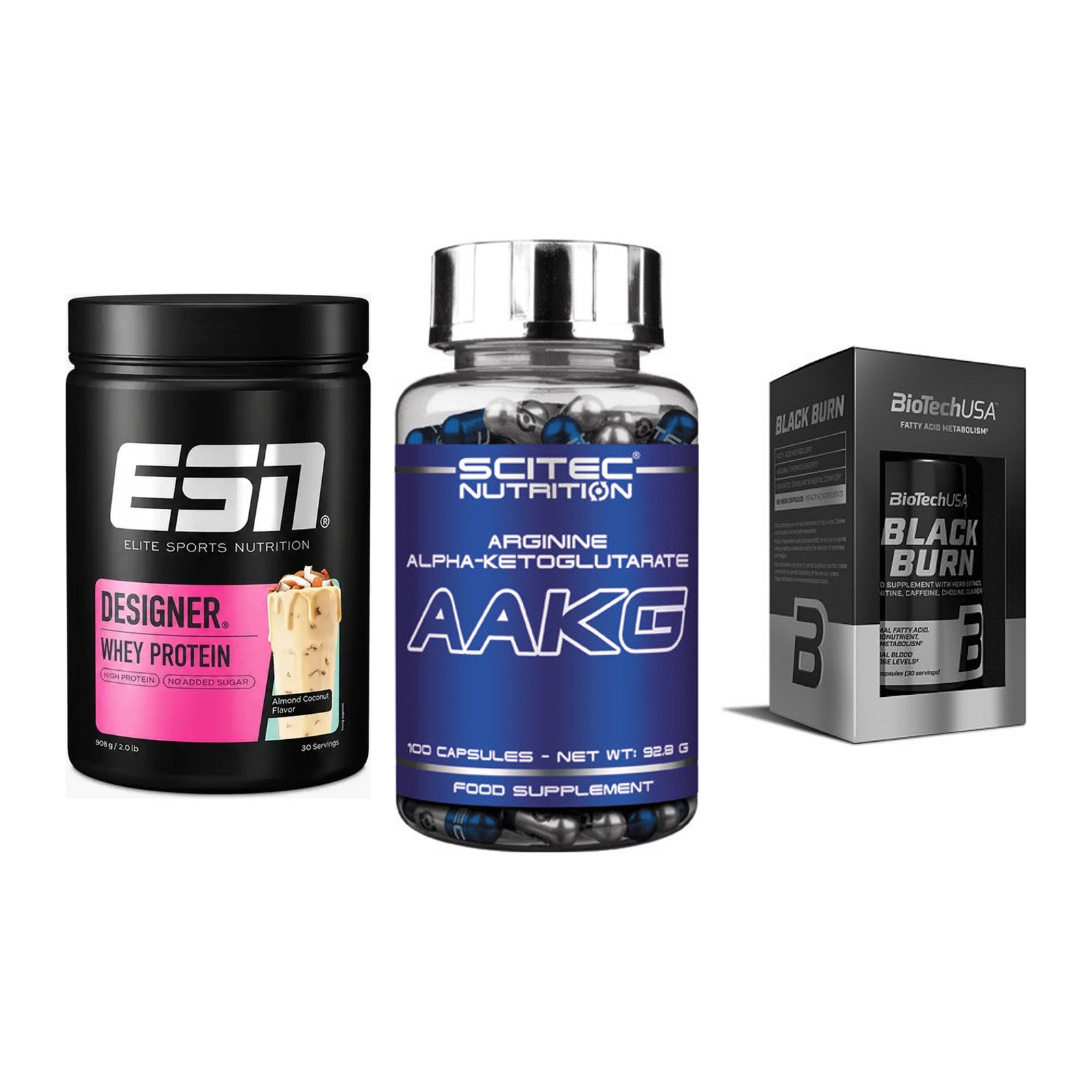 Definitionsphase-Set: ESN Designer + Scitec AAKG + BioTech Black – alle enthaltenen Artikel