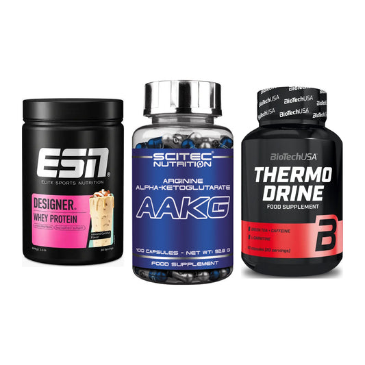 Definitionsphase-Set: ESN Designer + Scitec AAKG + BioTech Thermo – alle enthaltenen Artikel