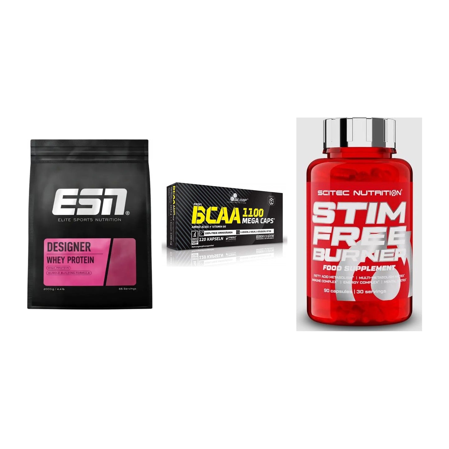 Definitionsphase-Set: ESN Designer + Olimp BCAA + Scitec Stim – alle enthaltenen Artikel