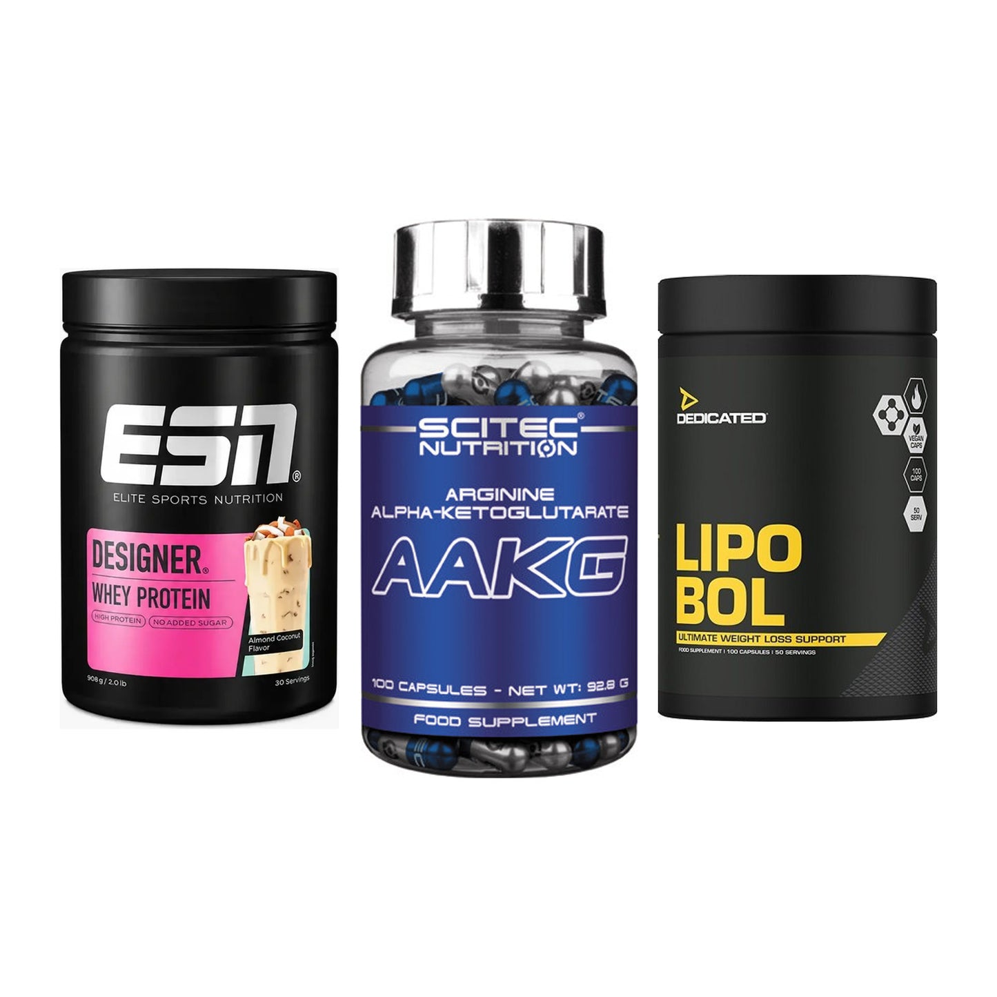Definitionsphase-Set: ESN Designer + Scitec AAKG + Dedicated – alle enthaltenen Artikel