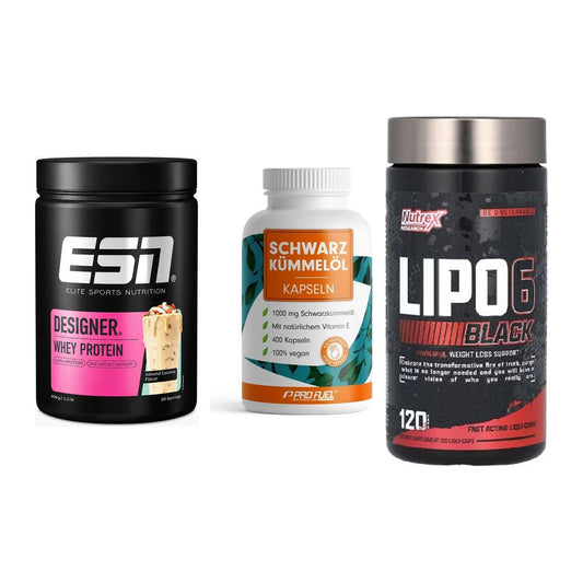 Definitionsphase-Set: ESN Designer + ProFuel Schwar + Nutrex Lipo 6 – alle enthaltenen Artikel
