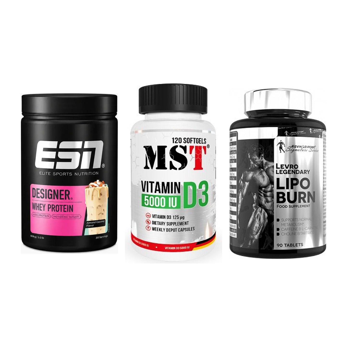 Definitionsphase-Set: ESN Designer + MST Vitamin D3 + Kevin Levrone – alle enthaltenen Artikel