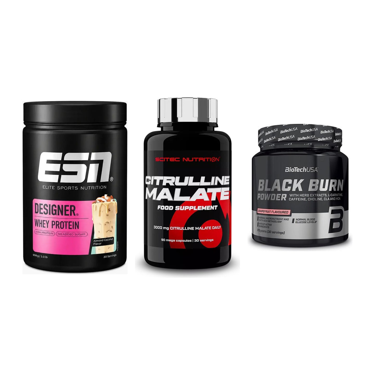 Definitionsphase-Set: ESN Designer + Scitec Citrull + BioTech Black – alle enthaltenen Artikel