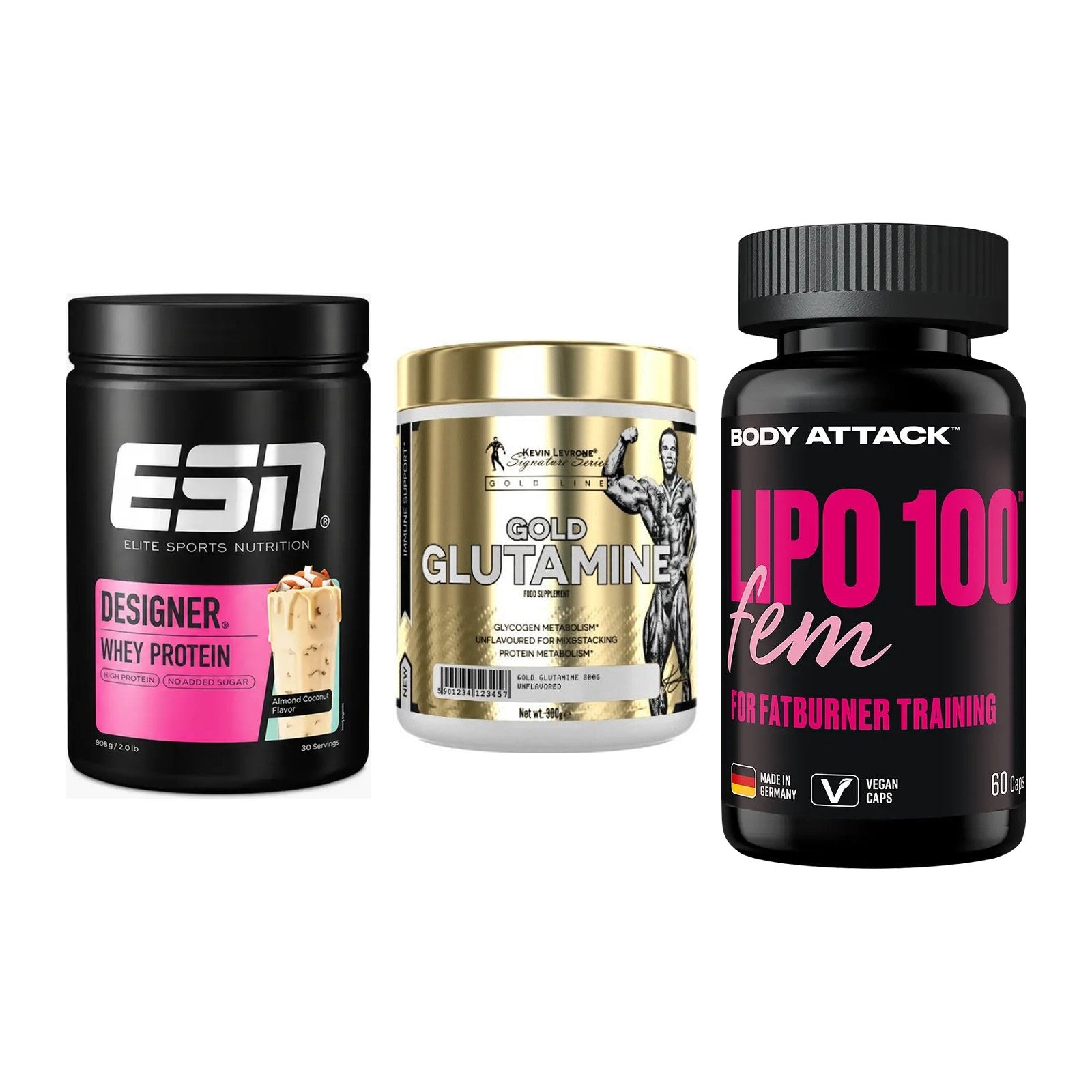 Definitionsphase-Set: ESN Designer + Kevin Levrone + Body Attack – alle enthaltenen Artikel