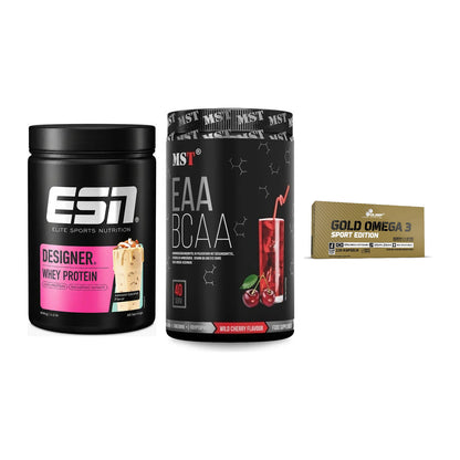 Definitionsphase-Set: ESN Designer + MST EAA & BCAA + Olimp Omega 3 – alle enthaltenen Artikel