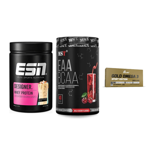 Definitionsphase-Set: ESN Designer + MST EAA & BCAA + Olimp Omega 3 – alle enthaltenen Artikel