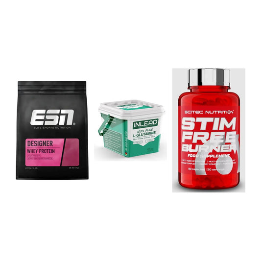 Definitionsphase-Set: ESN Designer + INLEAD L-Gluta + Scitec Stim – alle enthaltenen Artikel