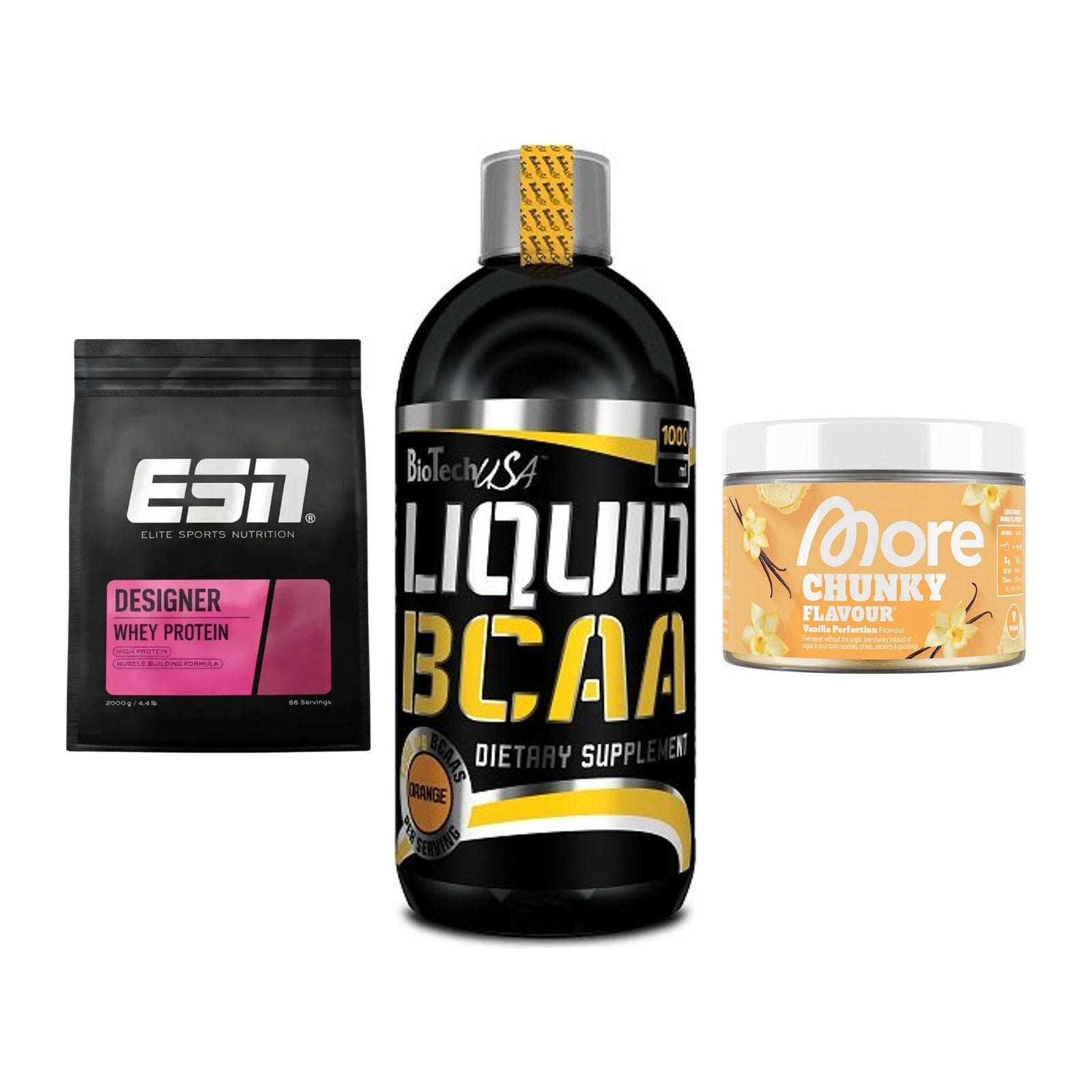 Definitionsphase-Set: ESN Designer + BioTech Liquid + More Nutrition – alle enthaltenen Artikel
