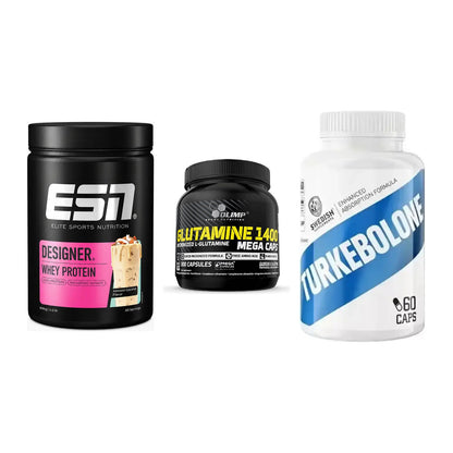 Definitionsphase-Set: ESN Designer + Olimp L-Glutam + Swedish Supple – alle enthaltenen Artikel