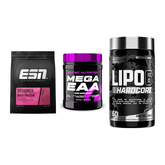 Definitionsphase-Set: ESN Designer + Scitec Mega + Nutrex Lipo 6 – alle enthaltenen Artikel