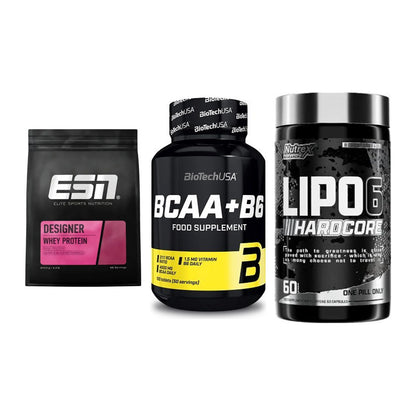 Definitionsphase-Set: ESN Designer + BioTech BCAA+B + Nutrex Lipo 6 – alle enthaltenen Artikel
