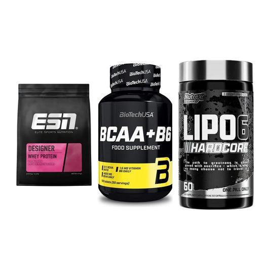 Definitionsphase-Set: ESN Designer + BioTech BCAA+B + Nutrex Lipo 6 – alle enthaltenen Artikel