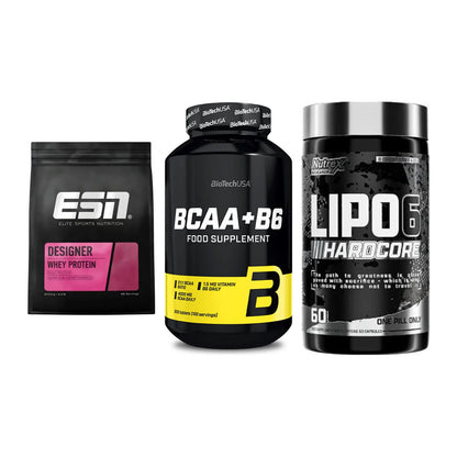 Definitionsphase-Set: ESN Designer + BioTech BCAA+B + Nutrex Lipo 6 – alle enthaltenen Artikel