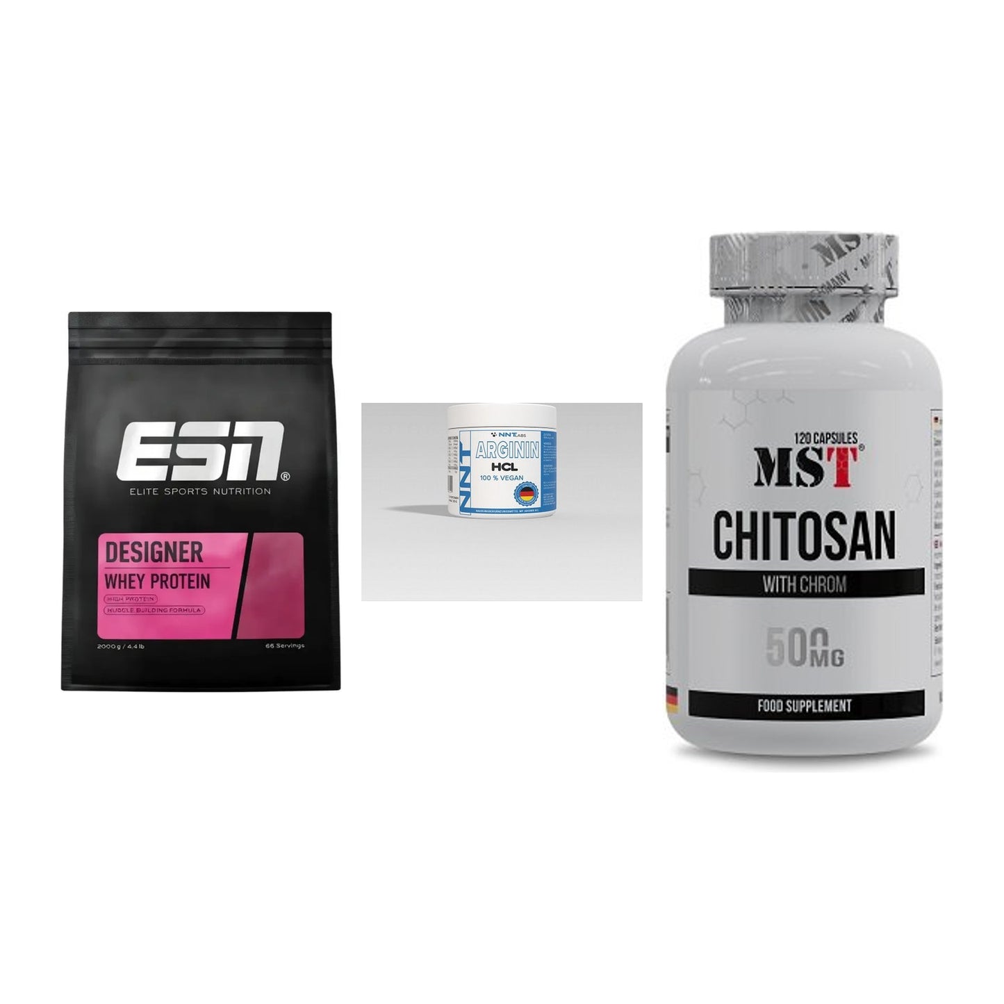 Definitionsphase-Set: ESN Designer + NNT Arginin + MST Chitosan – alle enthaltenen Artikel