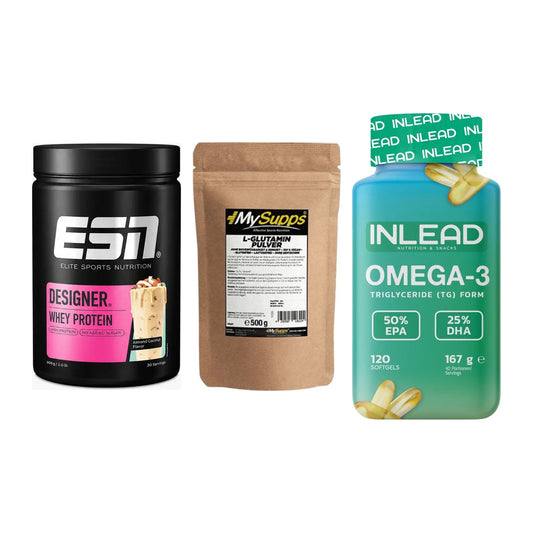 Definitionsphase-Set: ESN Designer + MySupps Glutam + INLEAD Omega-3 – alle enthaltenen Artikel
