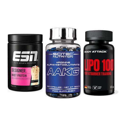 Definitionsphase-Set: ESN Designer + Scitec AAKG + Body Attack – alle enthaltenen Artikel