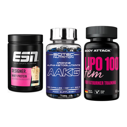 Definitionsphase-Set: ESN Designer + Scitec AAKG + Body Attack – alle enthaltenen Artikel