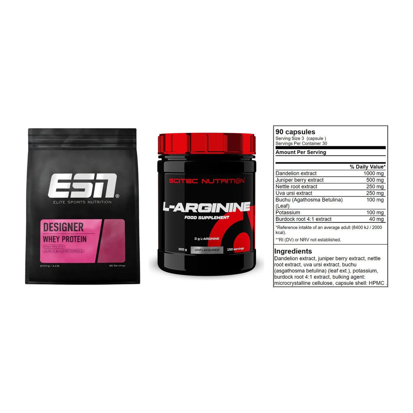 Definitionsphase-Set: ESN Designer + Scitec Arginin + GN Shred Cuts – alle enthaltenen Artikel