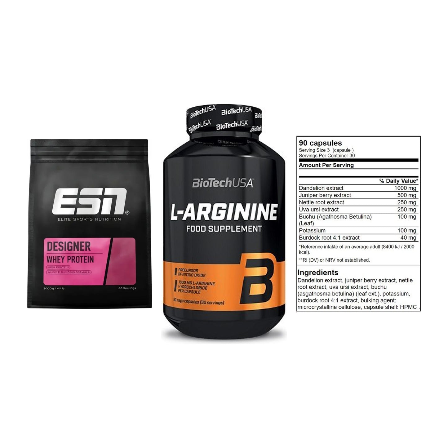 Definitionsphase-Set: ESN Designer + BioTech L-Argi + GN Shred Cuts – alle enthaltenen Artikel