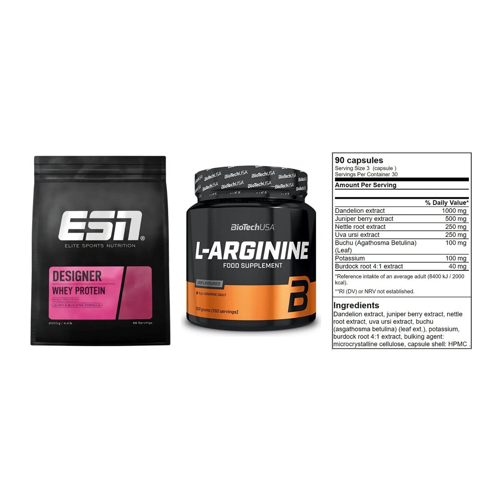 Definitionsphase-Set: ESN Designer + BioTech L-Argi + GN Shred Cuts – alle enthaltenen Artikel