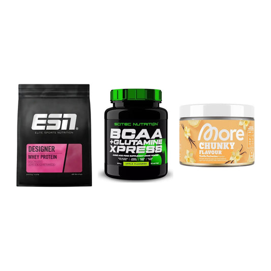 Definitionsphase-Set: ESN Designer + Scitec BCAA + More Nutrition – alle enthaltenen Artikel