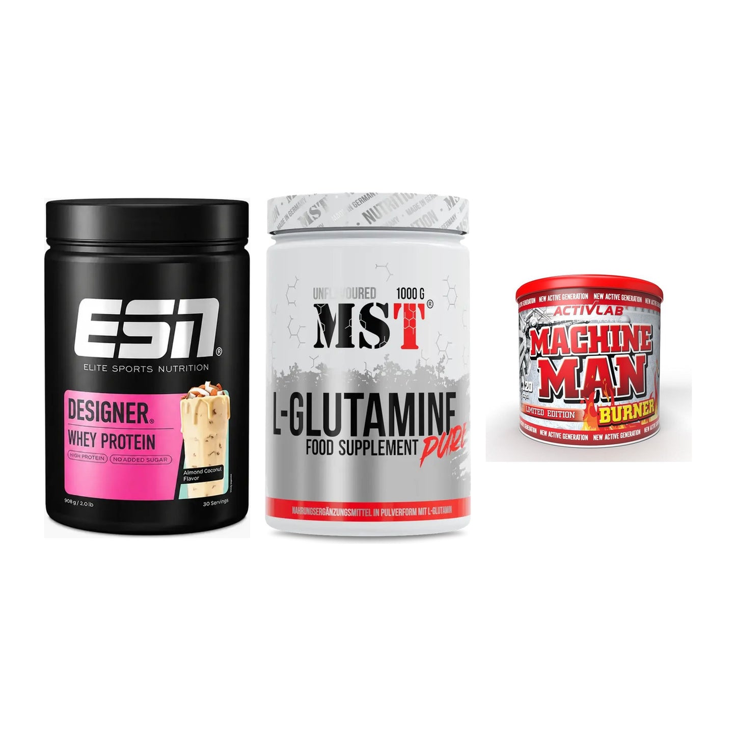 Definitionsphase-Set: ESN Designer + MST Glutamine + Activlab – alle enthaltenen Artikel