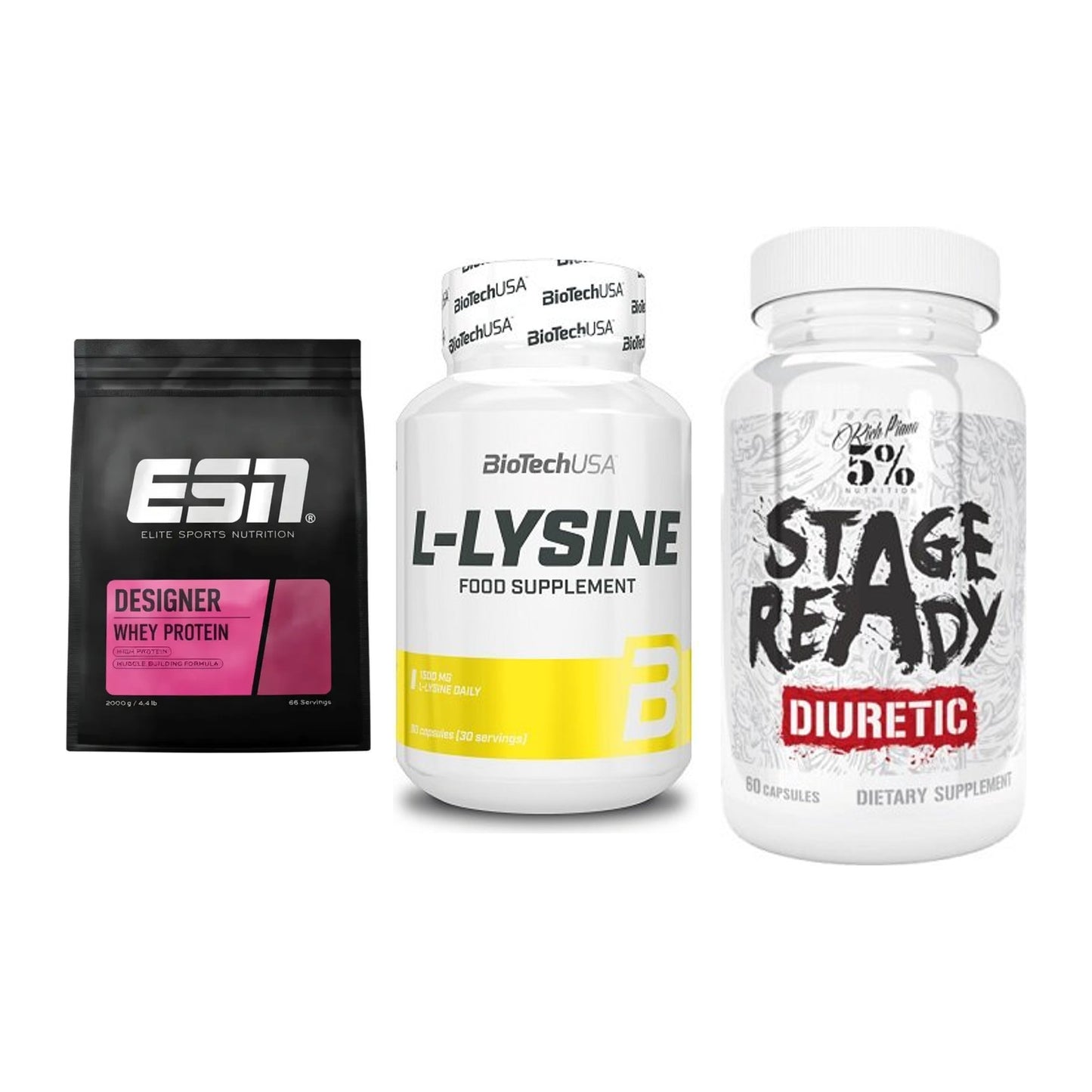 Definitionsphase-Set: ESN Designer + BioTech L-Lysi + 5% Nutrition – alle enthaltenen Artikel