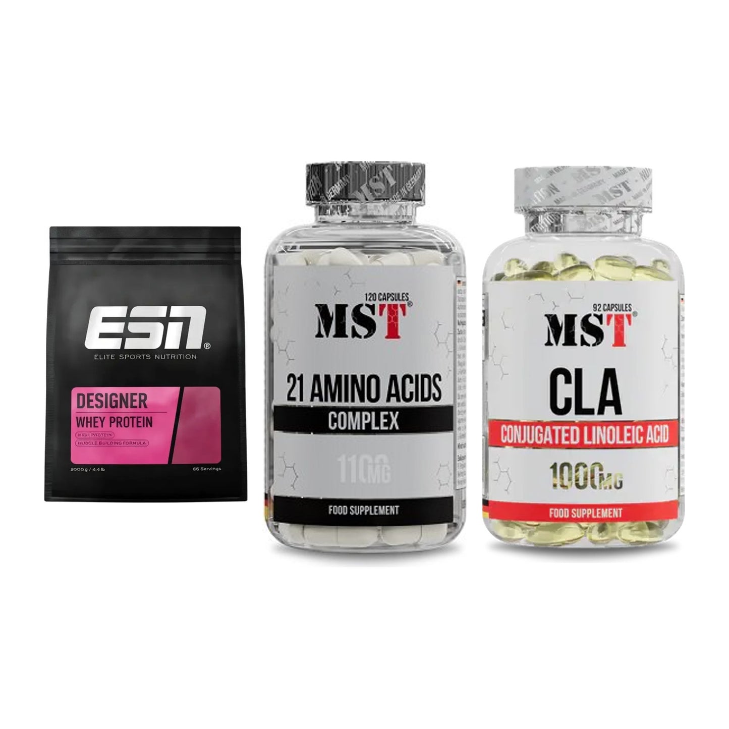 Definitionsphase-Set: ESN Designer + MST 21 Amino + MST CLA 1000mg – alle enthaltenen Artikel