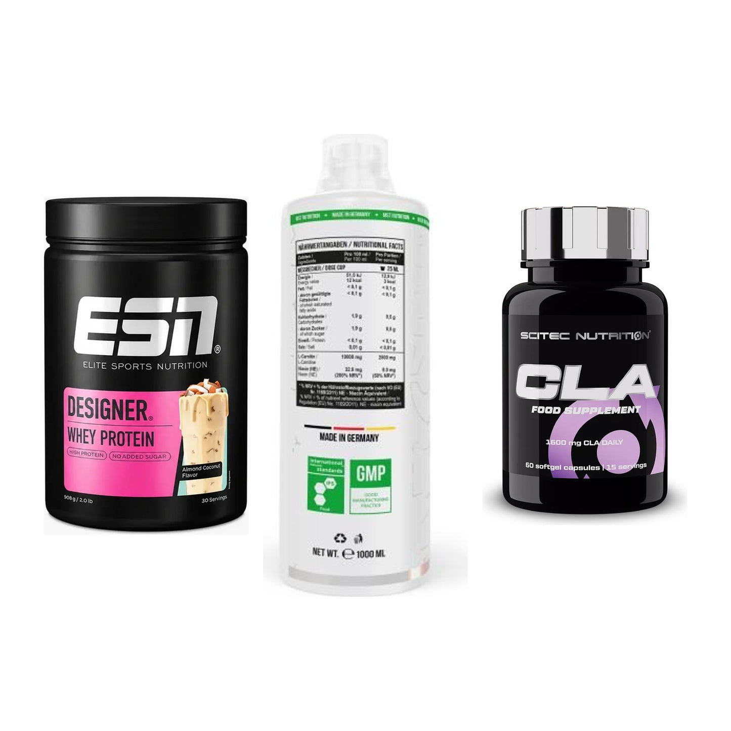 Definitionsphase-Set: ESN Designer + MST L-Carnitin + Scitec CLA – alle enthaltenen Artikel